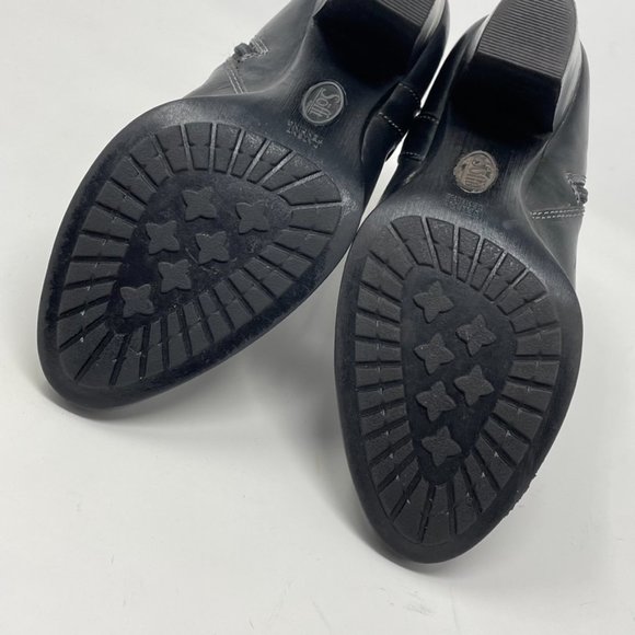 Sofft Womens Black Leather Studded Side Zip Heel Booties Size 6 - Picture 11 of 13